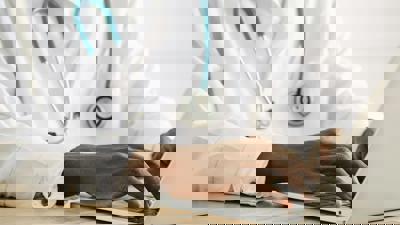 Doctor Using A Computer