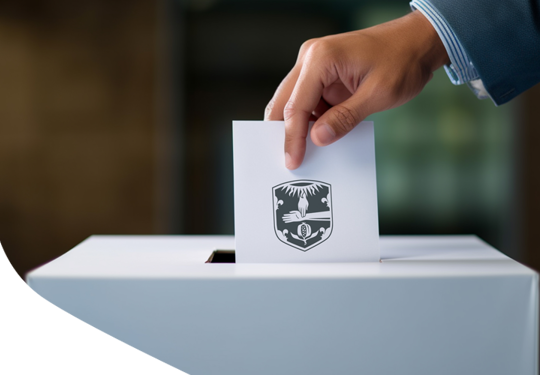 Elections voting image with curve