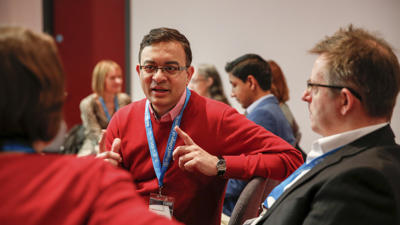 Participants talking