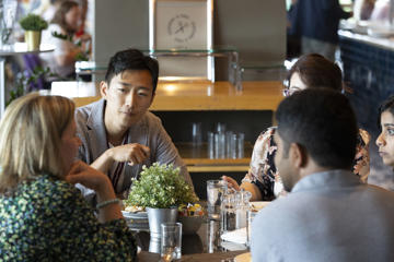Conference Delegates Having Lunch